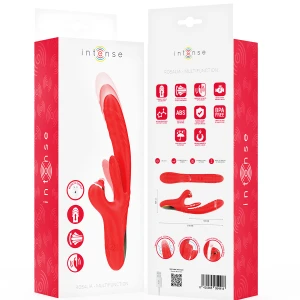 INTENSE - ROSALIA VIBRADOR MULTIFUNCIONAL 3 EM 1 VERMELHO
